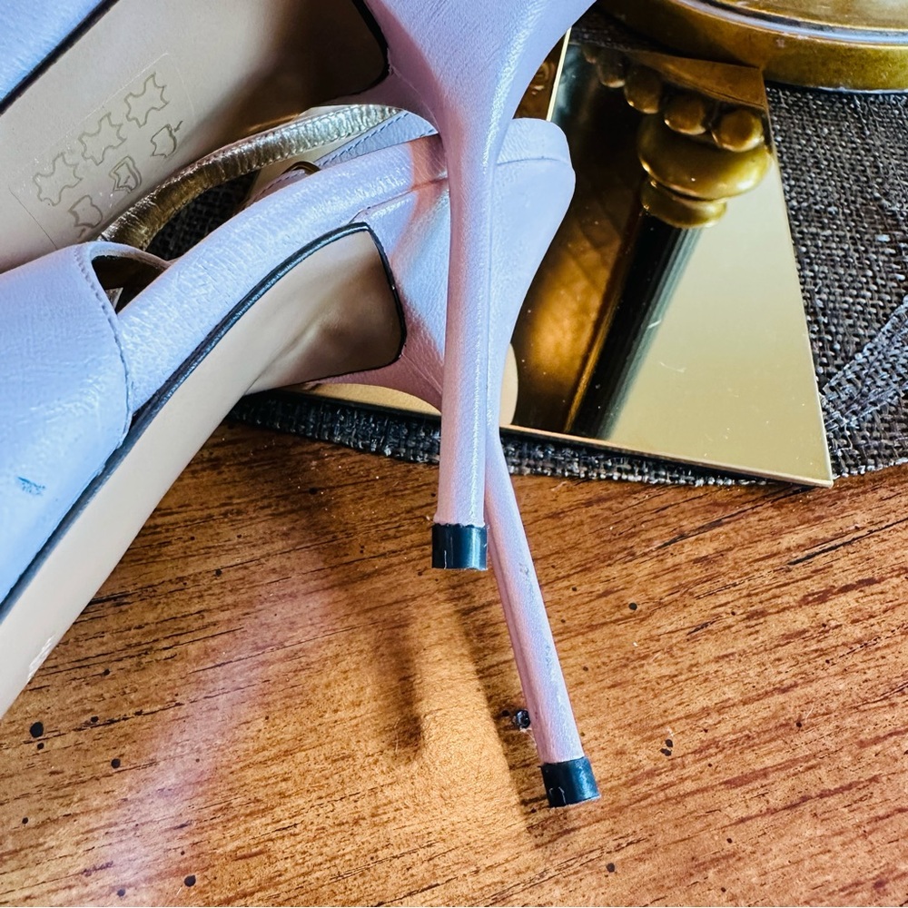 Dolce & Gabbana Pink Calfskin Slingback Stilettos Size 39.5 Italy - Picture 4 of 13